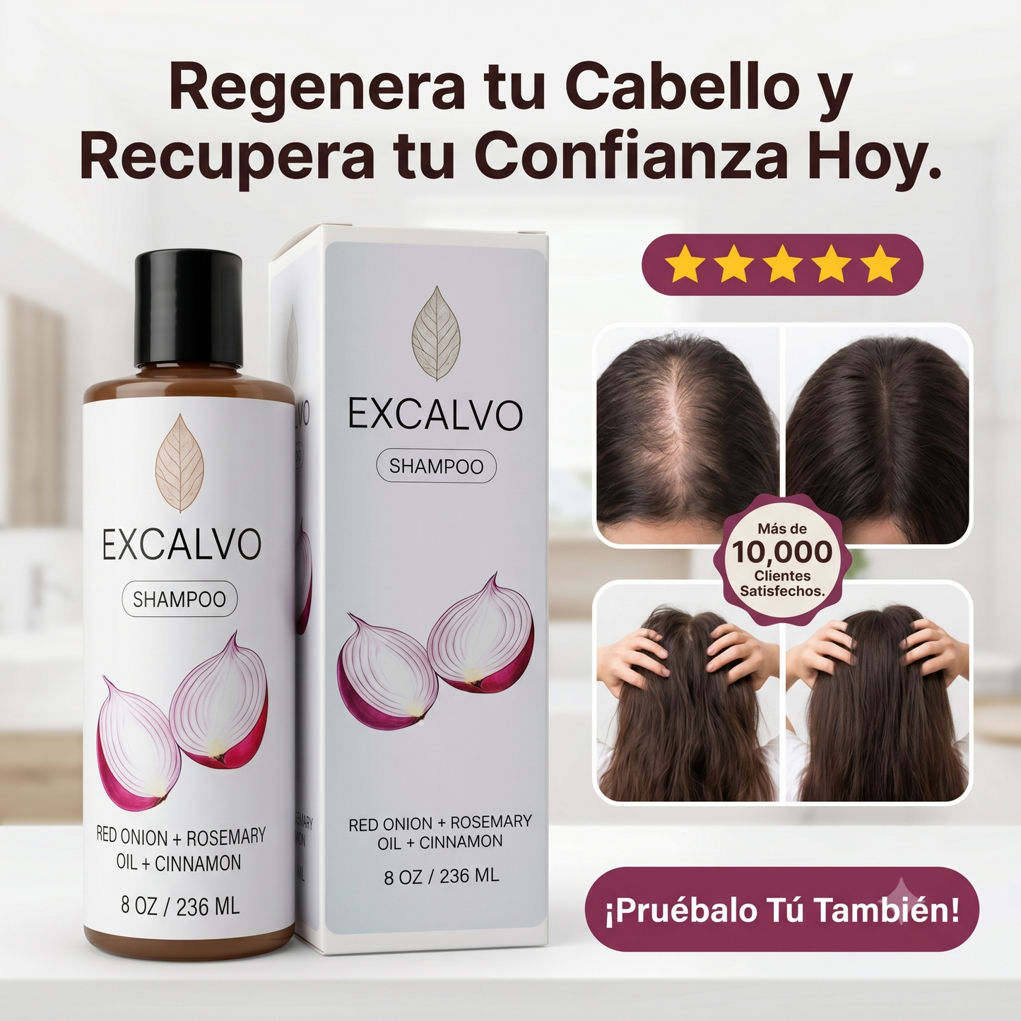 Shampoo Excalvo: Tratamiento capilar artesanal diseñado para hombres- Resultados en 45 Dias