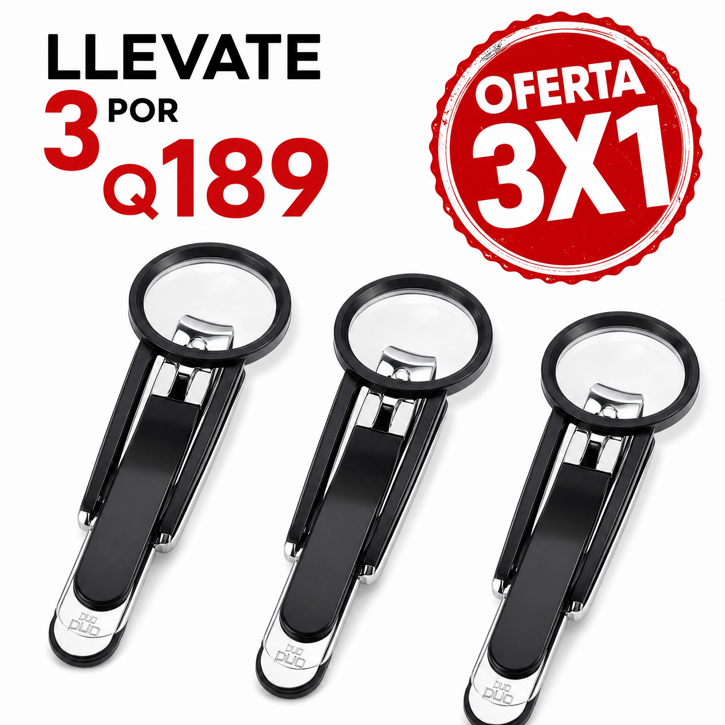 CORTA UÑAS CON LUPA