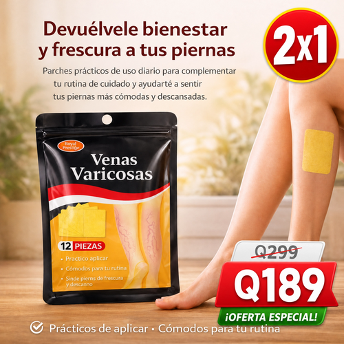 PARCHES PARA VARICES 2X1 ¡ADIOS AL DOLOR!